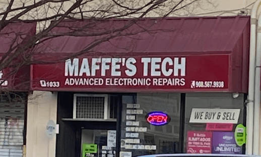 Maffe's Tech storefront in Elizabeth, NJ
